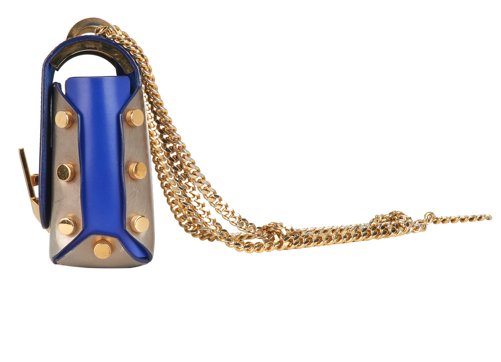 Crossbody, &pound;180, Handbags, Blue/Silver, Leather, Bottom view